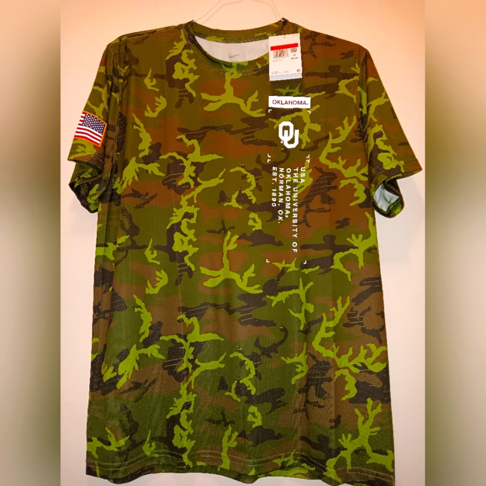 Jordan The Nike Tee Oklahoma University Camo Shirt
